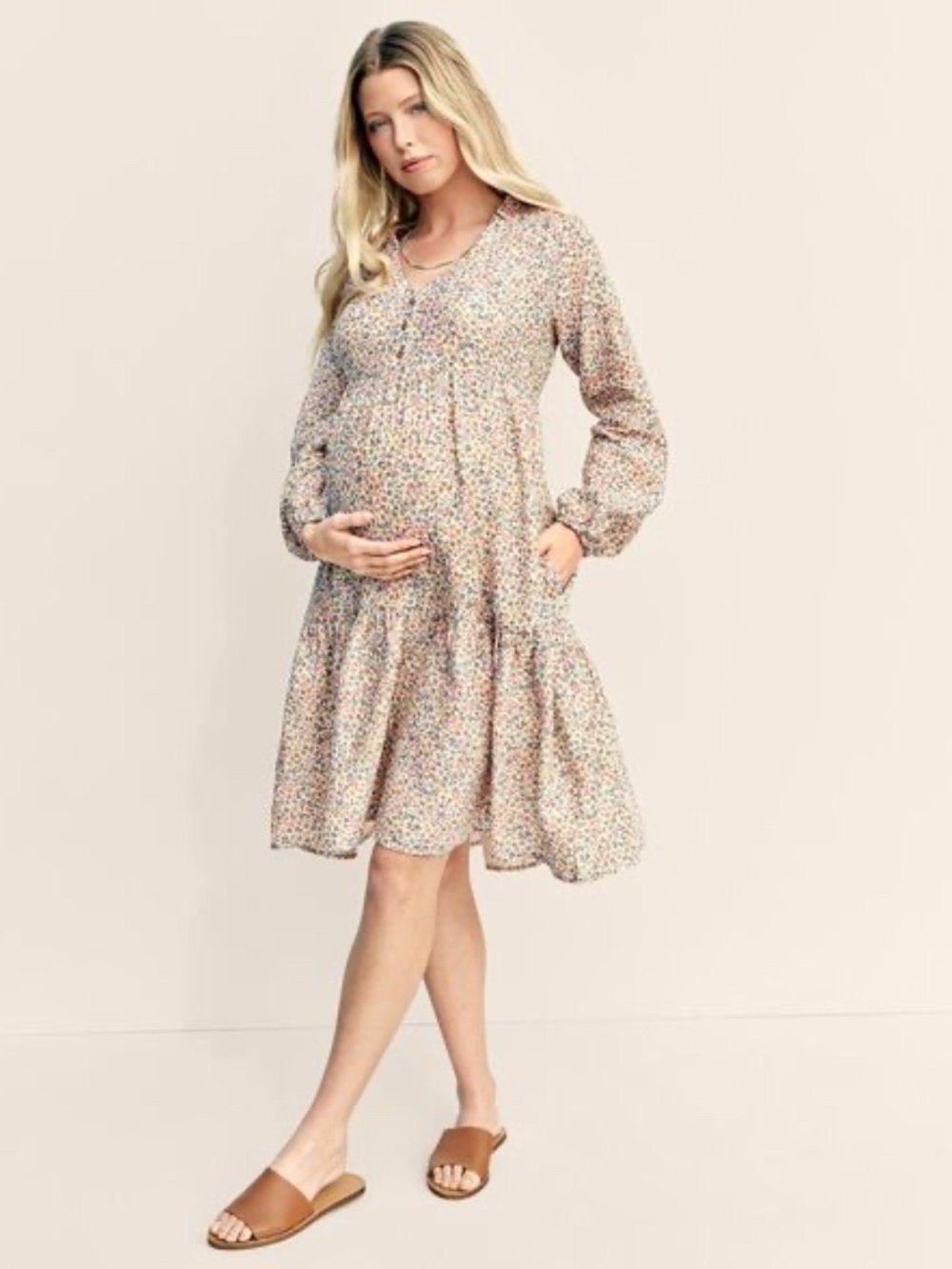 Women floral dress maternity/nursing - Picture 6 of 7